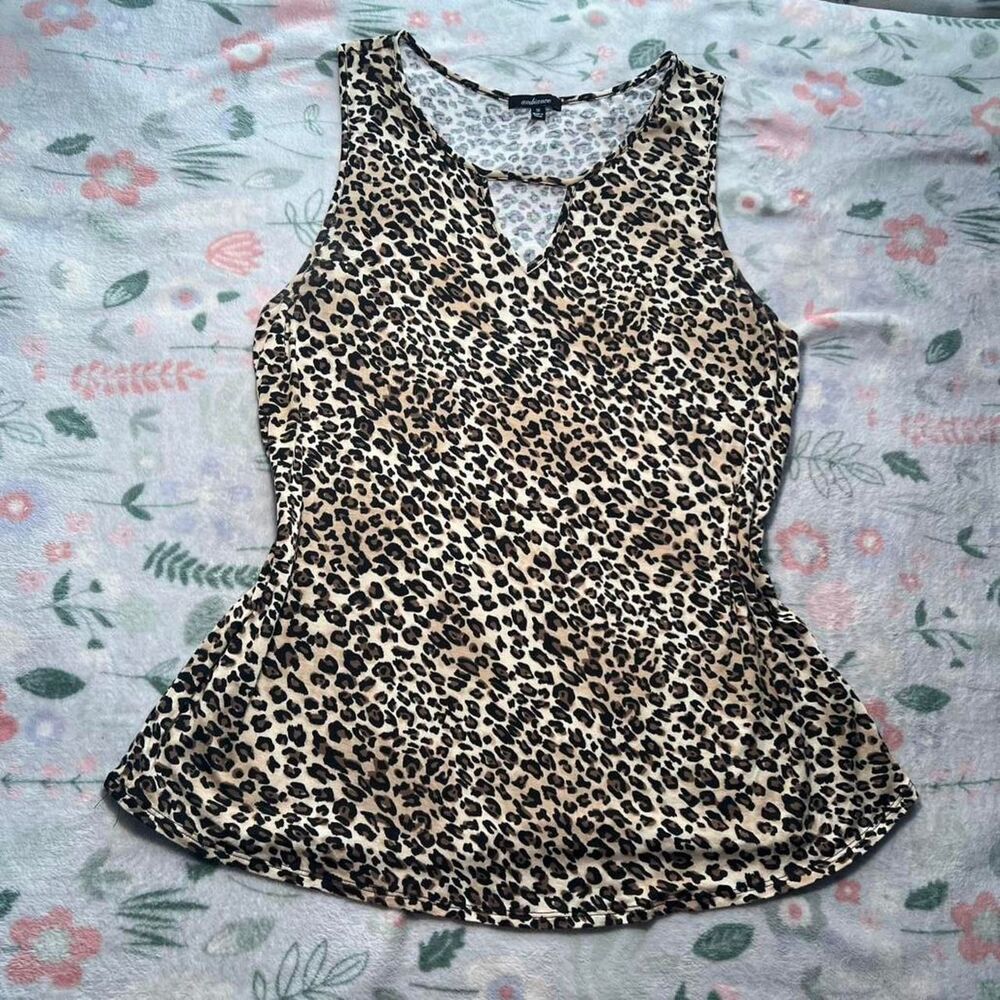 Ambiance Y2K Leopard Print Tank Top 1XL Mcbling Indie Sleaze Trashy Mob Wife 90s